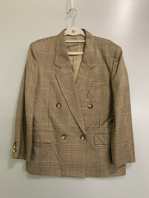 【中古品】【レディース】 Burberrys バーバリーズ CHECK SUIT FJA24-200 チェックスーツ セットアップ ジャケット スカート 170-250225-yn-11-min サイズ：9AR カラー：ブラウン系 万代Net店