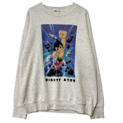 【中古品】【メンズ】 鉄腕アトム MIGHTY ATOM 90’S SWEATSHIRT スウェット シャツ トップス トレーナー 146-250920-ya-03-izu サイズ：L カラー：ライトグレー 万代Net店
