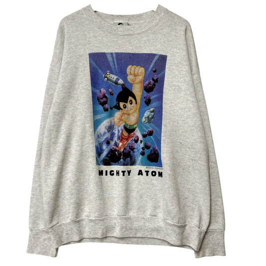 【中古品】【メンズ】 鉄腕アトム MIGHTY ATOM 90’S SWEATSHIRT スウェット シャツ トップス トレーナー 146-250920-ya-03-izu サイズ：L カラー：ライトグレー 万代Net店