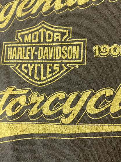 【中古品】【メンズ】 HARLEY DAVIDSON ハーレーダビッドソン S/S PRINT TEE ショートスリーブ プリントTシャツ 半袖Tシャツ トップス 146-241202-yn-29-min カラー：オリーブグリーン 万代Net店