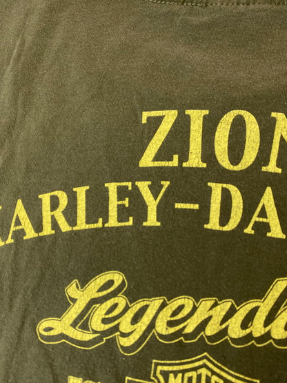 【中古品】【メンズ】 HARLEY DAVIDSON ハーレーダビッドソン S/S PRINT TEE ショートスリーブ プリントTシャツ 半袖Tシャツ トップス 146-241202-yn-29-min カラー：オリーブグリーン 万代Net店