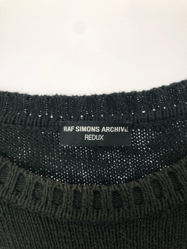 【中古品】【メンズ】 RAF SIMONS REDUX ラフ シモンズ レダックス 21SS TERROR ERA REISSUE PATCH OVERSIZED KNIT 02SSテロ期復刻 パッチオーバーサイズニット 141-260505-rt-31-tag サイズ：2 カラー：ブラック 万代Net店