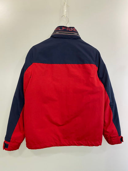 【中古品】【メンズ】 TOMMY HILFIGER トミーヒルフィガー NYLON JACKET C8878B9423-611 ライナー付き ナイロンジャケット アウター 147-241202-yn-23-min サイズ：S カラー：ネイビー/ホワイト/レッド 万代Net店