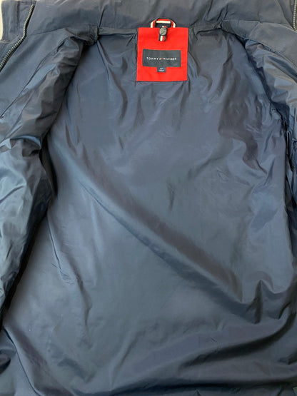 【中古品】【メンズ】 TOMMY HILFIGER トミーヒルフィガー NYLON JACKET C8878B9423-611 ライナー付き ナイロンジャケット アウター 147-241202-yn-23-min サイズ：S カラー：ネイビー/ホワイト/レッド 万代Net店