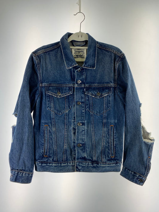 【中古品】【レディース】 Levi's リーバイス DENIM JACKET MADE&CRAFTED 67485 メイド アンド クラフテッド デニム ジャケット レディース アウター 169-260322-em-38-min サイズ：S カラー：インディゴブルー 万代Net店