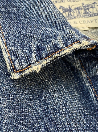 【中古品】【レディース】 Levi's リーバイス DENIM JACKET MADE&CRAFTED 67485 メイド アンド クラフテッド デニム ジャケット レディース アウター 169-260322-em-38-min サイズ：S カラー：インディゴブルー 万代Net店