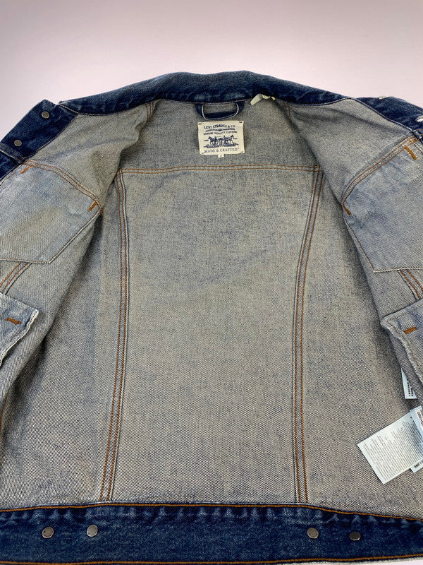 【中古品】【レディース】 Levi's リーバイス DENIM JACKET MADE&CRAFTED 67485 メイド アンド クラフテッド デニム ジャケット レディース アウター 169-260322-em-38-min サイズ：S カラー：インディゴブルー 万代Net店