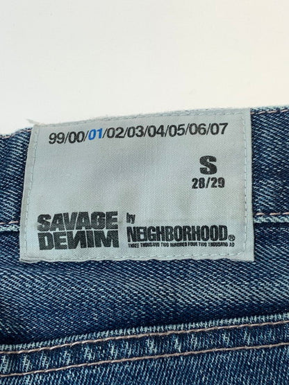 【中古品】【メンズ】 NEIGHBORHOOD ネイバーフッド SAVAGE DENIM PANTS 01SS サベージエージ デニムパンツ デニム メンズボトムス ジーンズ ジーパン 153-241126-em-28-min サイズ：S カラー：インディゴブルー 万代Net店