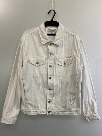 【中古品】【メンズ】 DIESEL ディーゼル DENIM JACKET デニムジャケット アウター 141-241202-yn-22-min サイズ：S カラー：ホワイト 万代Net店