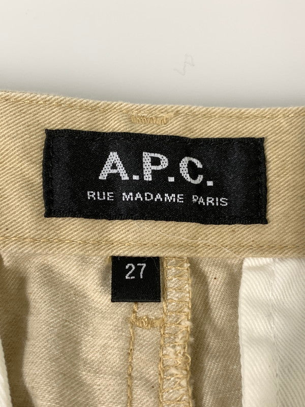 【中古品】【メンズ】 A.P.C. アーペーセー APC 24164-1-52761 SLACK CASUAL PANT ボトムス パンツ ズボン 152-241201-AS-22-min サイズ：27 カラー：ベージュ 万代Net店