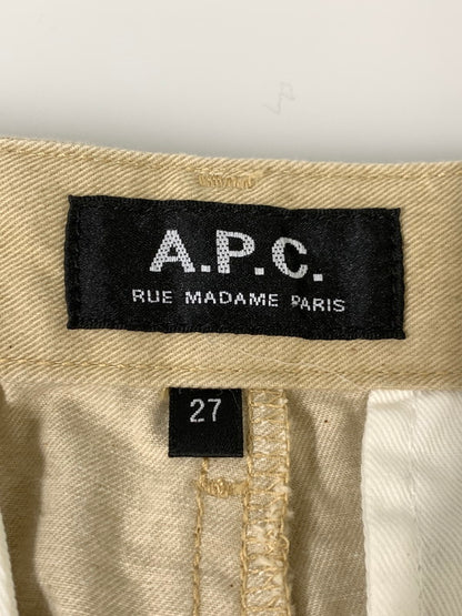 【中古品】【メンズ】 A.P.C. アーペーセー APC 24164-1-52761 SLACK CASUAL PANT ボトムス パンツ ズボン 152-241201-AS-22-min サイズ：27 カラー：ベージュ 万代Net店