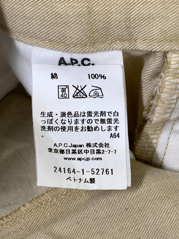 【中古品】【メンズ】 A.P.C. アーペーセー APC 24164-1-52761 SLACK CASUAL PANT ボトムス パンツ ズボン 152-241201-AS-22-min サイズ：27 カラー：ベージュ 万代Net店