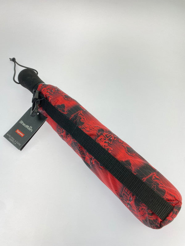 【中古美品】【メンズ/レディース】 SUPREME × SHEDRAIN シュプリーム シェッドレイン WORLD FAMOUS UMBRELLA ワールドフェイマス アンブレラ 折りたたみ傘 149-260420-KS-01-min サイズ：畳んだ状態38×8 カラー：レッド/ブラック 万代Net店