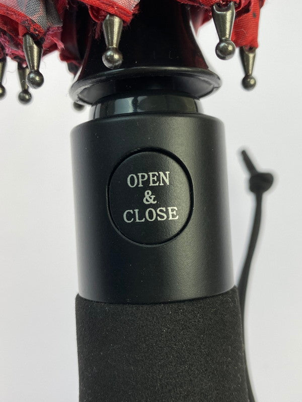 【中古美品】【メンズ/レディース】 SUPREME × SHEDRAIN シュプリーム シェッドレイン WORLD FAMOUS UMBRELLA ワールドフェイマス アンブレラ 折りたたみ傘 149-260420-KS-01-min サイズ：畳んだ状態38×8 カラー：レッド/ブラック 万代Net店