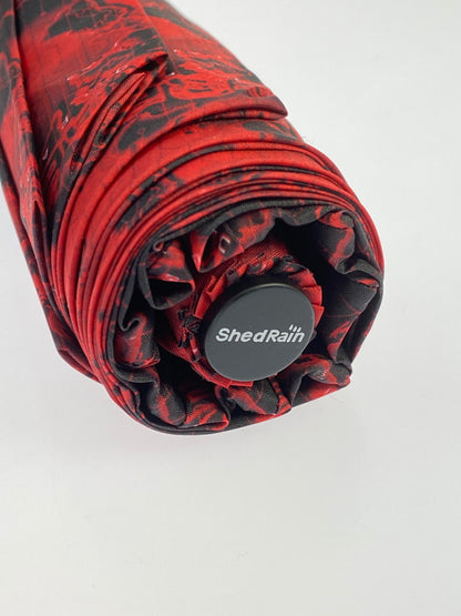 【中古美品】【メンズ/レディース】 SUPREME × SHEDRAIN シュプリーム シェッドレイン WORLD FAMOUS UMBRELLA ワールドフェイマス アンブレラ 折りたたみ傘 149-260420-KS-01-min サイズ：畳んだ状態38×8 カラー：レッド/ブラック 万代Net店