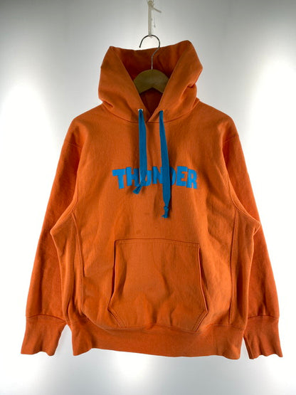 【中古品】【メンズ】 UNITED SPORTS ユナイテッドスポーツ USA製 90S PARODY HOODED SWEATSHIRT プルオーバーパーカー 146-241204-AS-16-min サイズ：M カラー：オレンジ 万代Net店