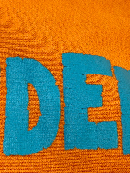 【中古品】【メンズ】 UNITED SPORTS ユナイテッドスポーツ USA製 90S PARODY HOODED SWEATSHIRT プルオーバーパーカー 146-241204-AS-16-min サイズ：M カラー：オレンジ 万代Net店