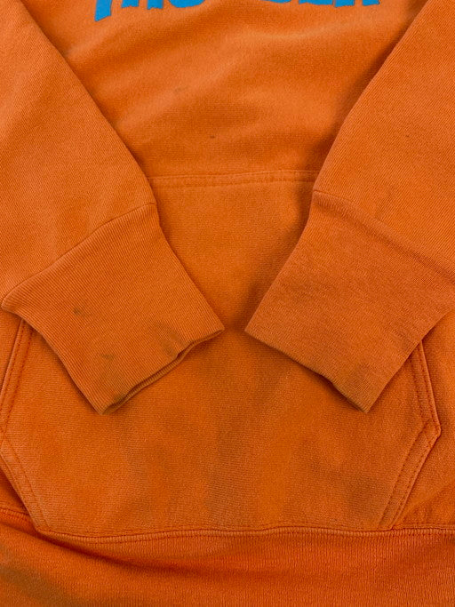 【中古品】【メンズ】 UNITED SPORTS ユナイテッドスポーツ USA製 90S PARODY HOODED SWEATSHIRT プルオーバーパーカー 146-241204-AS-16-min サイズ：M カラー：オレンジ 万代Net店