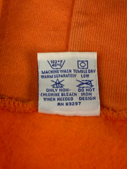 【中古品】【メンズ】 UNITED SPORTS ユナイテッドスポーツ USA製 90S PARODY HOODED SWEATSHIRT プルオーバーパーカー 146-241204-AS-16-min サイズ：M カラー：オレンジ 万代Net店