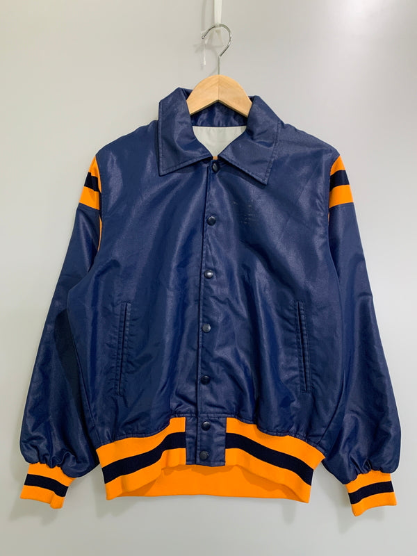 【中古品】【メンズ】 OLD DESCENTE オールド デサント THE BEST 90's NYLON STADIUM JACKET 90年代 ナイロン スタジアムジャケット ライトアウター 146-260617-yn-16-min サイズ：M カラー：ネイビー 万代Net店