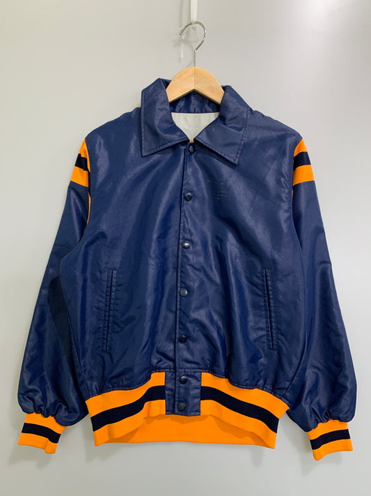 【中古品】【メンズ】 OLD DESCENTE オールド デサント THE BEST 90's NYLON STADIUM JACKET 90年代 ナイロン スタジアムジャケット ライトアウター 146-260617-yn-16-min サイズ：M カラー：ネイビー 万代Net店