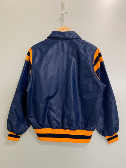 【中古品】【メンズ】 OLD DESCENTE オールド デサント THE BEST 90's NYLON STADIUM JACKET 90年代 ナイロン スタジアムジャケット ライトアウター 146-260617-yn-16-min サイズ：M カラー：ネイビー 万代Net店