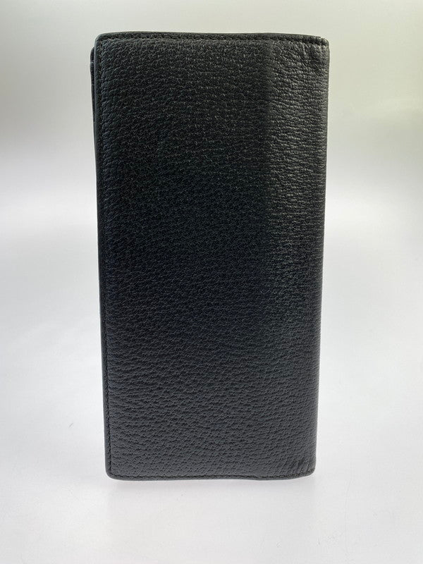 【中古品】【メンズ/レディース】 GUCCI グッチ LONG WALLET 459133 GGマーモント レザー ロングウォレット 長財布 札入れ 181-241204-yn-10-min カラー：ブラック 万代Net店