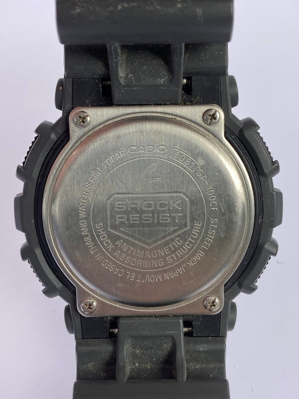 【中古品】【メンズ】 G-SHOCK ジーショック GA-100CF クウォーツ腕時計 196-241204-AS-59-min カラー：ブラック ブラック文字盤 万代Net店