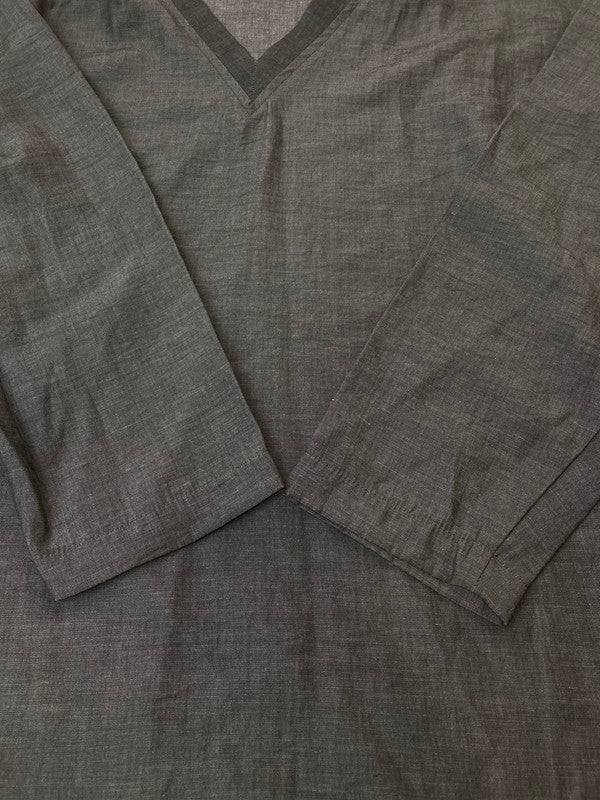 【中古品】【メンズ】 SOUTH2WEST8 サウスツーウエストエイト GL848 SIDE SLIT V NECK SHIRT Vネックシャツ 140-241202-cn-04-min サイズ：S カラー：グレー 万代Net店