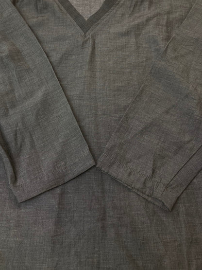 【中古品】【メンズ】 SOUTH2WEST8 サウスツーウエストエイト GL848 SIDE SLIT V NECK SHIRT Vネックシャツ 140-241202-cn-04-min サイズ：S カラー：グレー 万代Net店