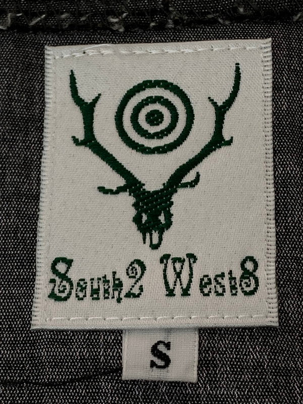 【中古品】【メンズ】 SOUTH2WEST8 サウスツーウエストエイト GL848 SIDE SLIT V NECK SHIRT Vネックシャツ 140-241202-cn-04-min サイズ：S カラー：グレー 万代Net店