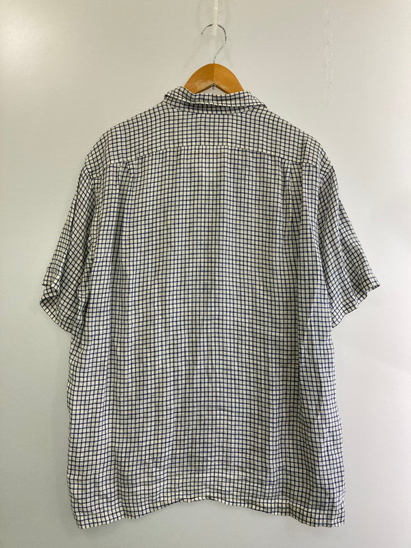 【中古品】【メンズ】 POLO RALPH LAUREN ポロ・ラルフローレン  90’S FORREST 90年代 フォレスト オープンカラーチェックシャツ トップス シャツ 146-241203-jt-10-min サイズ：L カラー：ネイビー/ホワイト 万代Net店