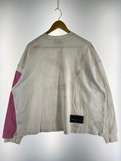 【現状渡し品】【メンズ】 WELLDONE ウェルダン WD-TP7-20-083-U-WH REMAKE LOGO LONG SLEEVE ロゴロングスリーブ トップス 142-241202-ks-03-min サイズ：S カラー：ホワイト 万代Net店