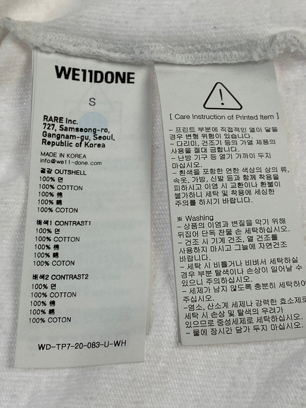 【現状渡し品】【メンズ】 WELLDONE ウェルダン WD-TP7-20-083-U-WH REMAKE LOGO LONG SLEEVE ロゴロングスリーブ トップス 142-241202-ks-03-min サイズ：S カラー：ホワイト 万代Net店