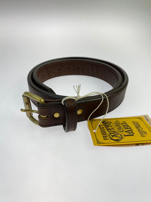 【中古品】【メンズ】  FREEWHEELERS-GREAT LAKES GMT.MFG.CO.- フリーホイーラーズ-グレイトレイクス 1937001 WOODSMAN BELT"DARK BROWN" ベルト 205-241207-AS-21-min サイズ：XL カラー：ブラウン 万代Net店