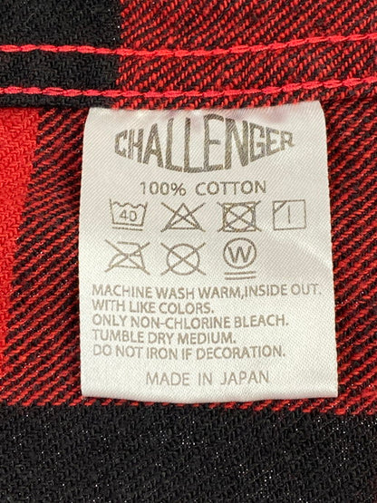 【中古品】【メンズ】 CHALLENGER チャレンジャー L S BUFFALO CHECK SHIRT 長袖シャツ チェックシャツ 142-241204-AS-2-min サイズ：S カラー：レッド/ブラック 万代Net店