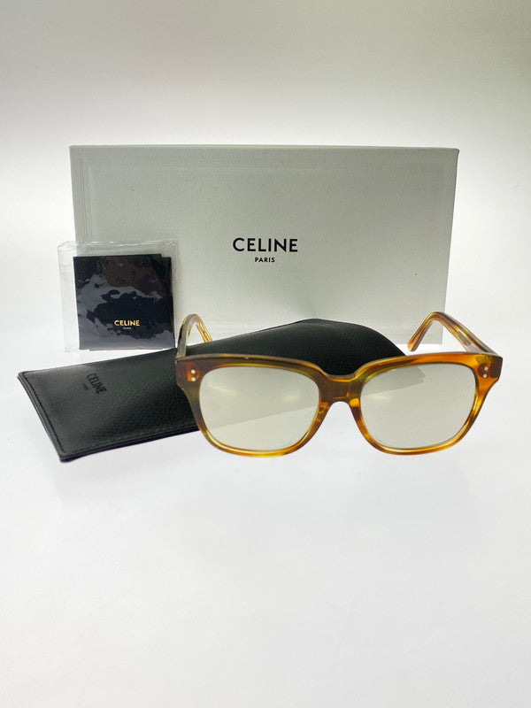 【中古品】【メンズ/レディース】 CELINE セリーヌ SUNGLASSES CL40061F ウェリントン ミラーサングラス アイウェア 183-241203-yn-02-min サイズ：53□16 150 カラー：ブラウン系 万代Net店