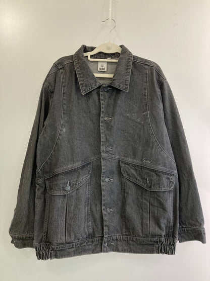 【中古品】【レディース】 X-girl エックスガール 105201021001 DROP SHOLDER DENIM JACKET ドロップ ショルダー デニム ジャケット 169-250101-cn-8-min サイズ：2 カラー：グレー 万代Net店