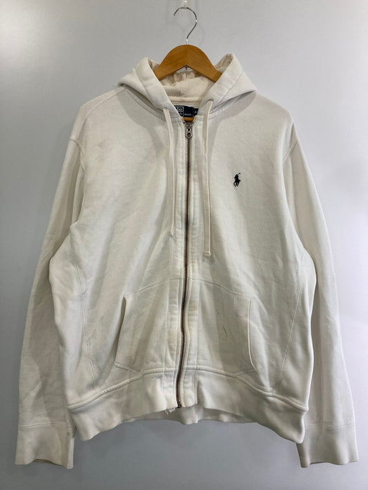 【中古品】【メンズ】 POLO RALPH LAUREN ポロ・ラルフローレン ポニージップパーカー フルジップパーカー 146-241208-AS-26-min サイズ：XL カラー：ホワイト 万代Net店