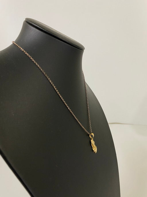 【中古品】【メンズ/レディース】  VINTAGE 10K PRAYING HANDS＆SILVER CHAIN NECKLACE ヴィンテージ ネックレス アクセサリー 192-241211-yn-07-min カラー：シルバー/ゴールド 万代Net店