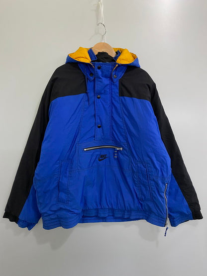 【中古品】【メンズ】 NIKE ナイキ F51205 銀タグ 90S ANORAK NYLON PULLOVER アウター ナイロンジャケット 146-241208-AS-9-min サイズ：M カラー：ブルー/ブラック 万代Net店