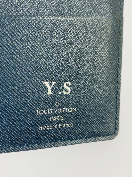 【ジャンク品】【メンズ/レディース】 LOUIS VUITTON ルイ・ヴィトン M30501 MB4136 タイガ ポルトフォイユ・ブラザ ウォレット サイフ 財布 179-241208-AB-18-min カラー：ネイビー 万代Net店