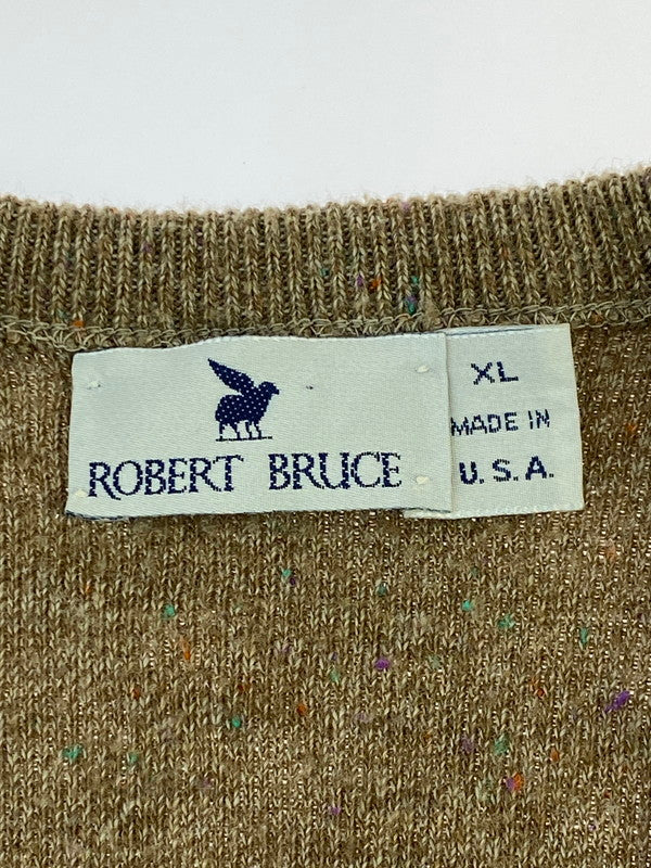 【中古品】【メンズ】 ROBERT BRUCE ロバートブルース KNITVEST ニットベスト メンズ トップス 146-260410-KS-07-min サイズ：XL カラー：ブラウン系 万代Net店