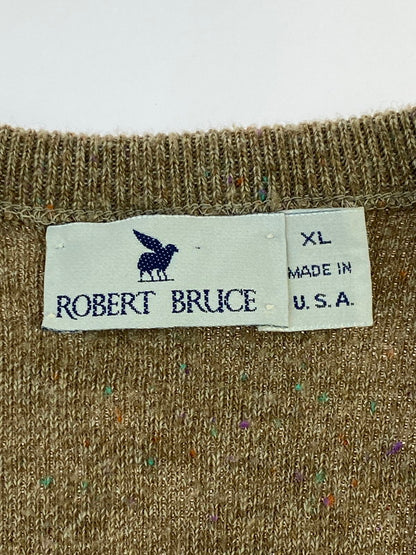 【中古品】【メンズ】 ROBERT BRUCE ロバートブルース KNITVEST ニットベスト メンズ トップス 146-260410-KS-07-min サイズ：XL カラー：ブラウン系 万代Net店