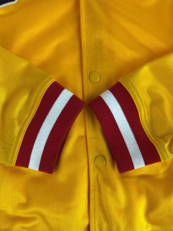【中古品】【メンズ】 Supreme シュプリーム 15SS MESH VARSITY JACKET 15年春夏 メッシュ バーシティー ジャケット アウター 149-251109-rt-15-tag サイズ：L カラー：イエロー 万代Net店
