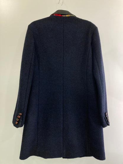 【中古品】【レディース】 H.C.R. ITALIA 903957 イタリア製 ウラノウールコート アウター 169-241209-me-02-min サイズ：48 カラー：ネイビー 紺 万代Net店