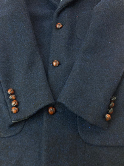 【中古品】【レディース】 H.C.R. ITALIA 903957 イタリア製 ウラノウールコート アウター 169-241209-me-02-min サイズ：48 カラー：ネイビー 紺 万代Net店