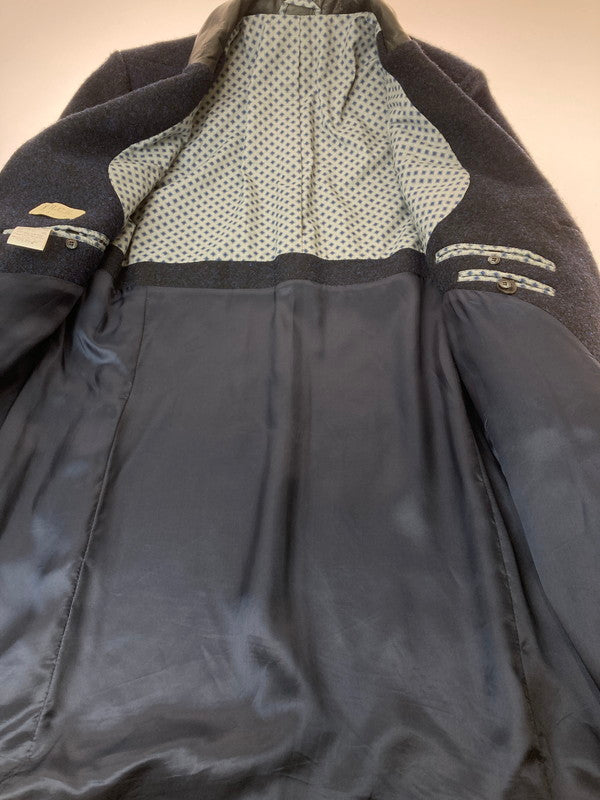 【中古品】【レディース】 H.C.R. ITALIA 903957 イタリア製 ウラノウールコート アウター 169-241209-me-02-min サイズ：48 カラー：ネイビー 紺 万代Net店