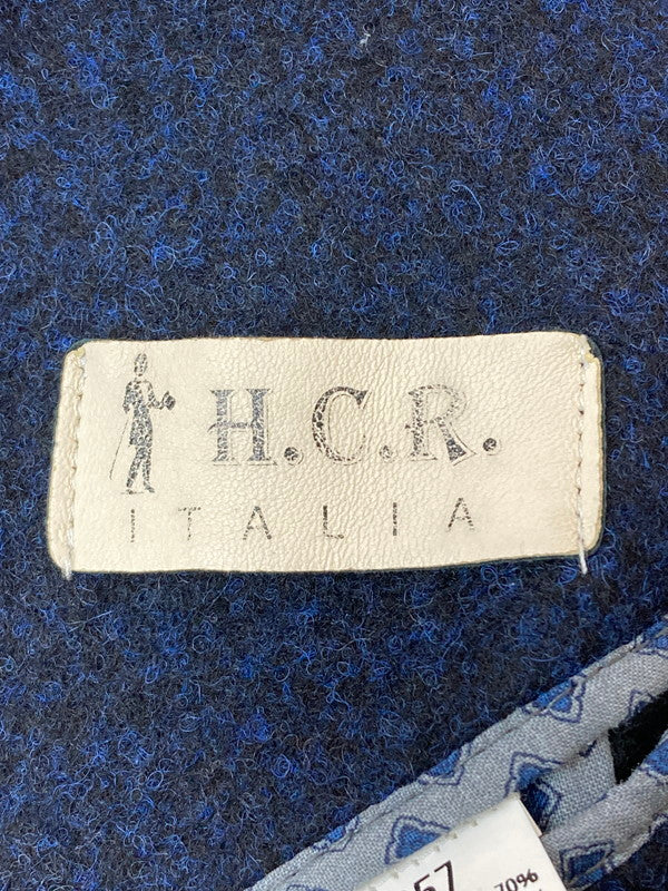 【中古品】【レディース】 H.C.R. ITALIA 903957 イタリア製 ウラノウールコート アウター 169-241209-me-02-min サイズ：48 カラー：ネイビー 紺 万代Net店