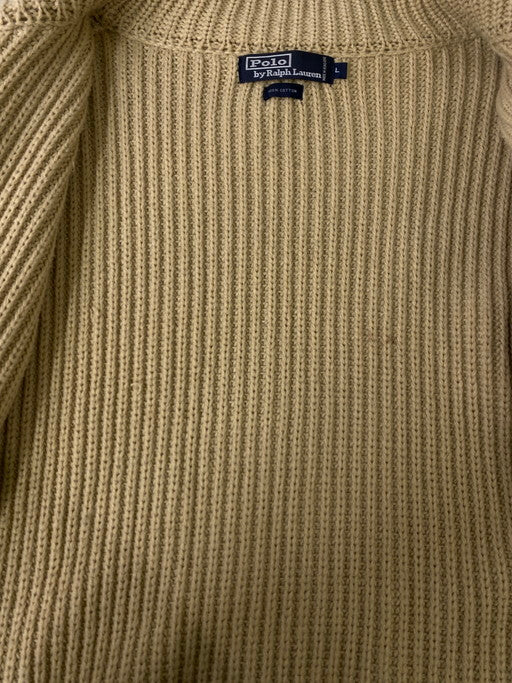 【中古品】【メンズ】  POLO BY RALPH LAUREN 90's DRIVERS KNIT ポロ バイ ラルフローレン ドライバーズニット トップス 146-241212-yn-08-min サイズ：L カラー：ブラウンベージュ 万代Net店